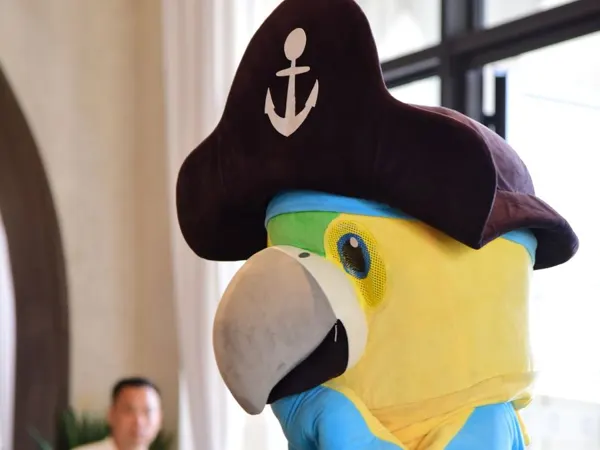 Mascot dancing at a kids party in Dubai