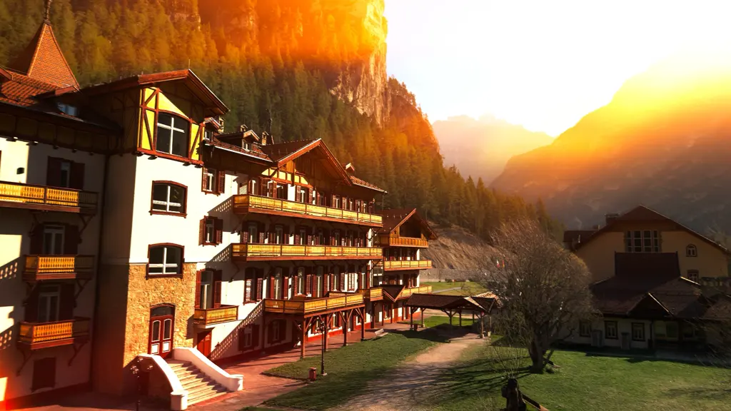 Fotografia drone hotel Trentino Dolomiti con Cover Page Agency