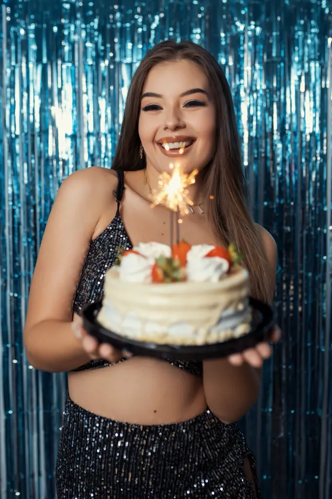 Fotografia di ragazza durante la festa del diciottesimo compleanno a Milano