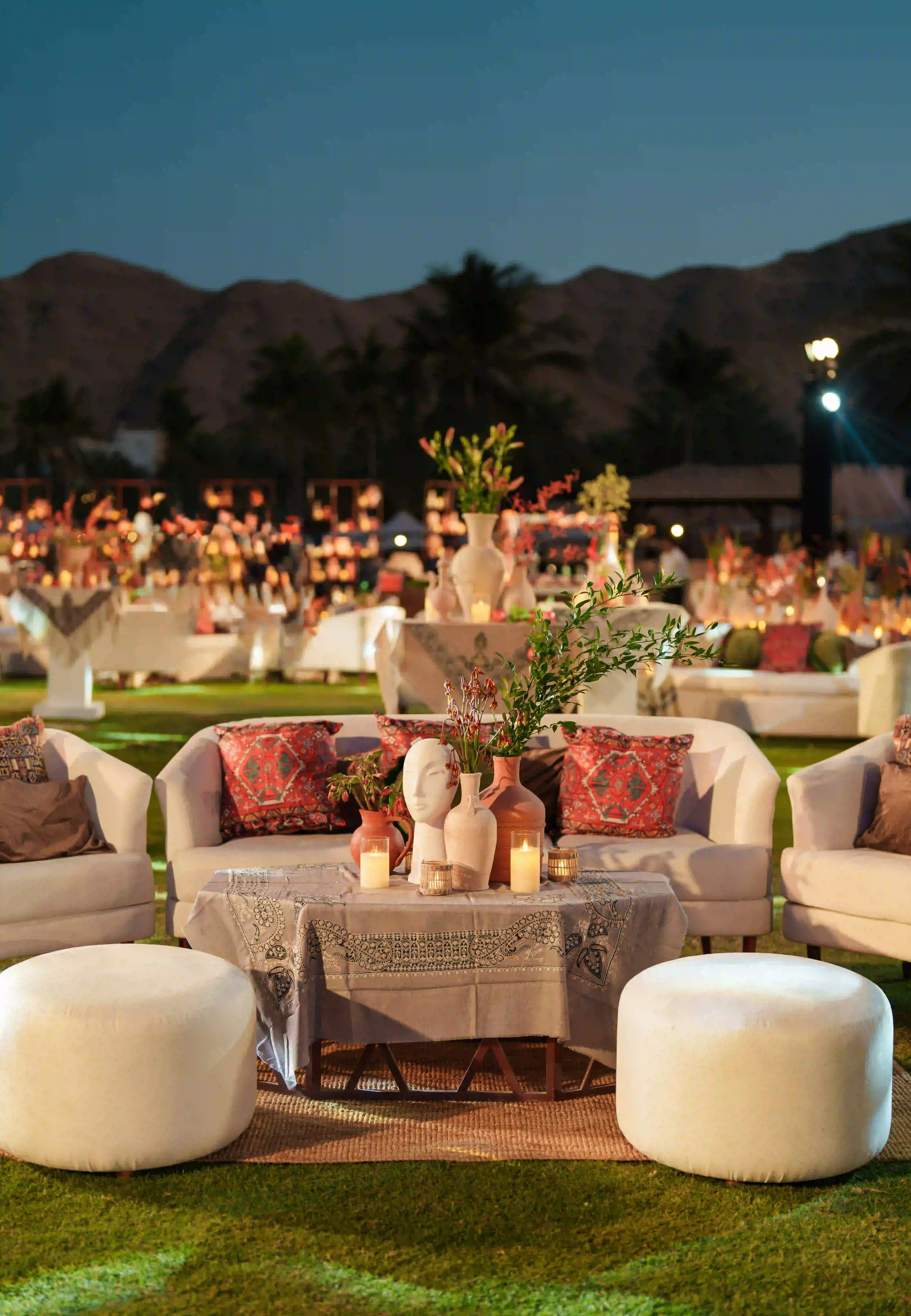 Event decor and lighting production by Cover Page Agency