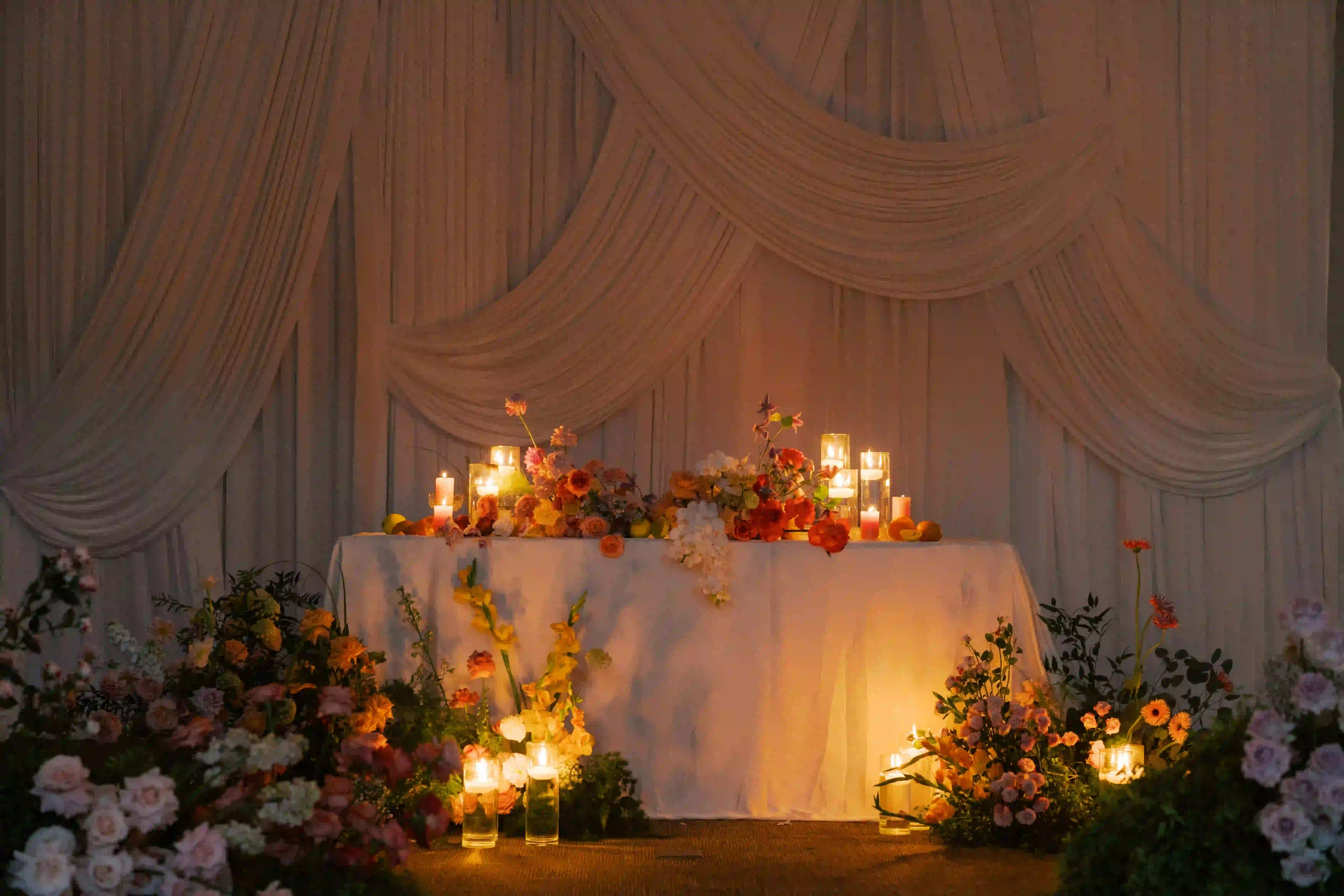 Event decor and lighting production by Cover Page Agency