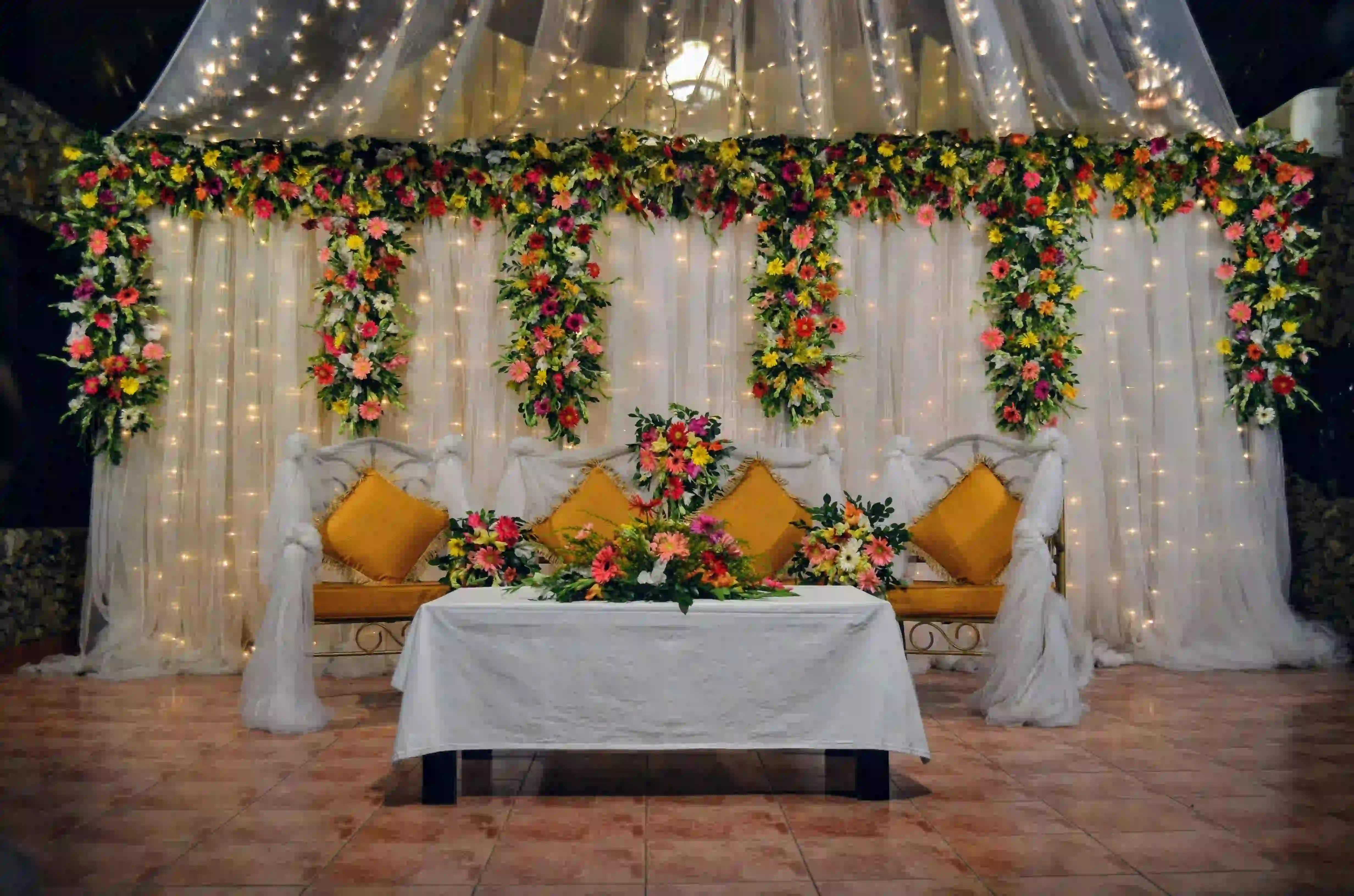 Event decor and lighting production by Cover Page Agency