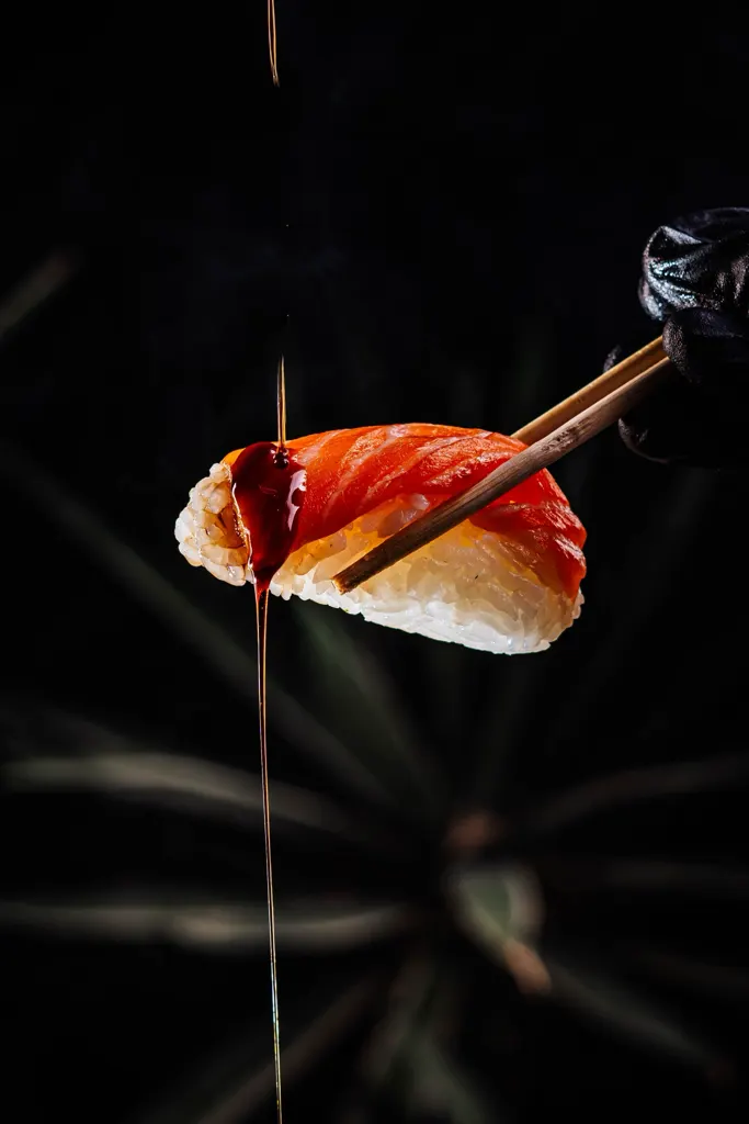 Sushi platter photographed for a Japanese restaurant in Dubai