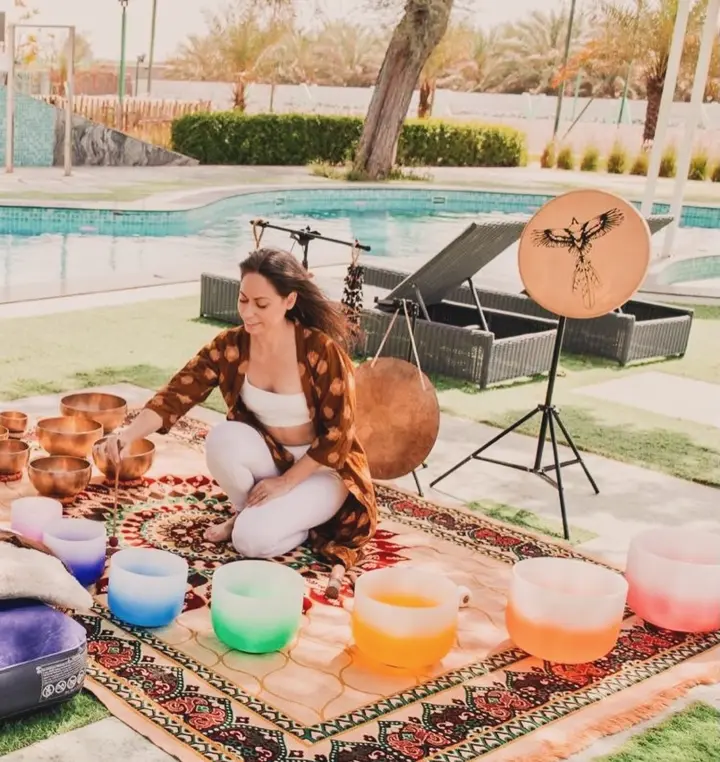 Cover Page Agency on Instagram: Sound Healing on Dubai Palm, designed for deep relaxation, soft energy and meaningful connection.