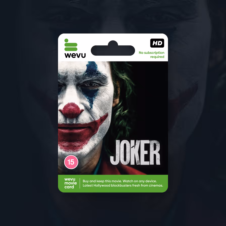 Image of a movie card on a dark background