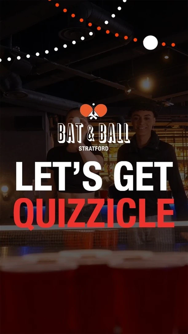 Think you’ve got what it takes to ace Stratford’s favourite quiz night? 🧠✨
Hosted by the legendary @dandraper__ from BBC Radio One, this quiz night is the place to be. From Geography to pop hits, sports to history, there's something for everyone!
When? 7pm on the first & third Tuesday of every month
Where? Bat & Ball Stratford
No need to book so we'll see you there! 

And that's not all...
🔥 COMPETITION TIME! 🔥 Want to win a reserved table and a bucket of beer for you and your mates? 🍻 Here's how to enter:
1️⃣ Tag your friends in this post
2️⃣ Make sure you’re BOTH following @batandballldn
A winner will be picked at random on Monday at midday! 🎉
Bring the banter, show off your smarts, and maybe snag that awesome prize! Who’s in? 👇