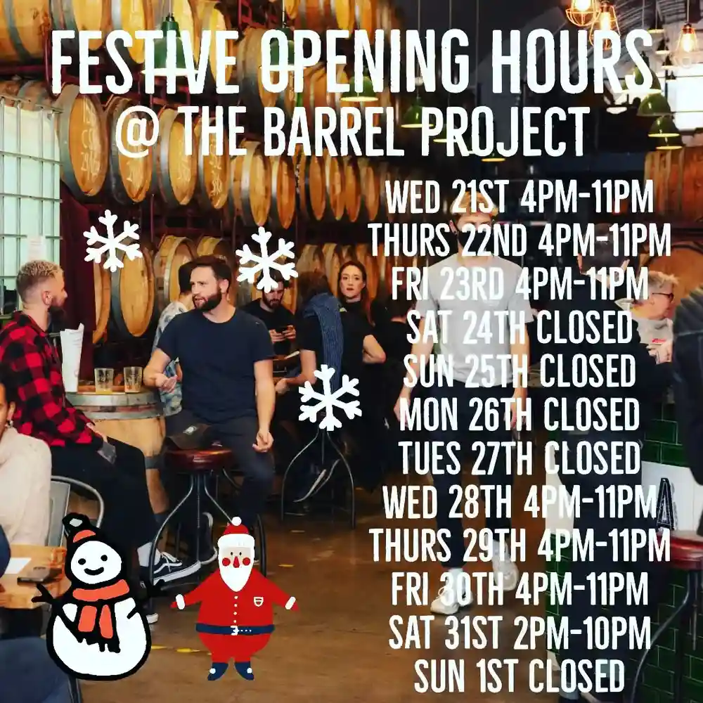 Come and join us for some festive fun over @thebarrelproject

It might be cold outside but we've got 24 taps of sours, stouts, IPAs, Pale Ales and even some lager to warm you up!