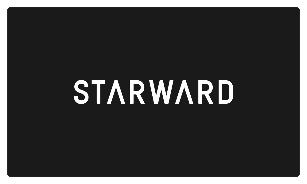 Starward brand name in stylized white text on a black background.