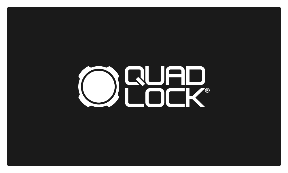 Quad Lock brand logo with a circular symbol and the text 'QUAD LOCK'.