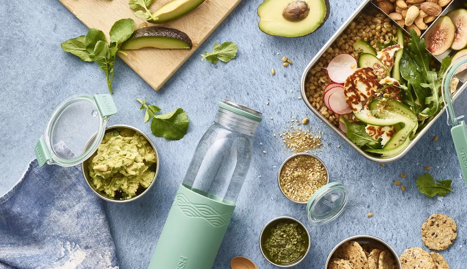 Smash sustainable lunch box and water bottle range - headless Shopify Plus by Flux Agency