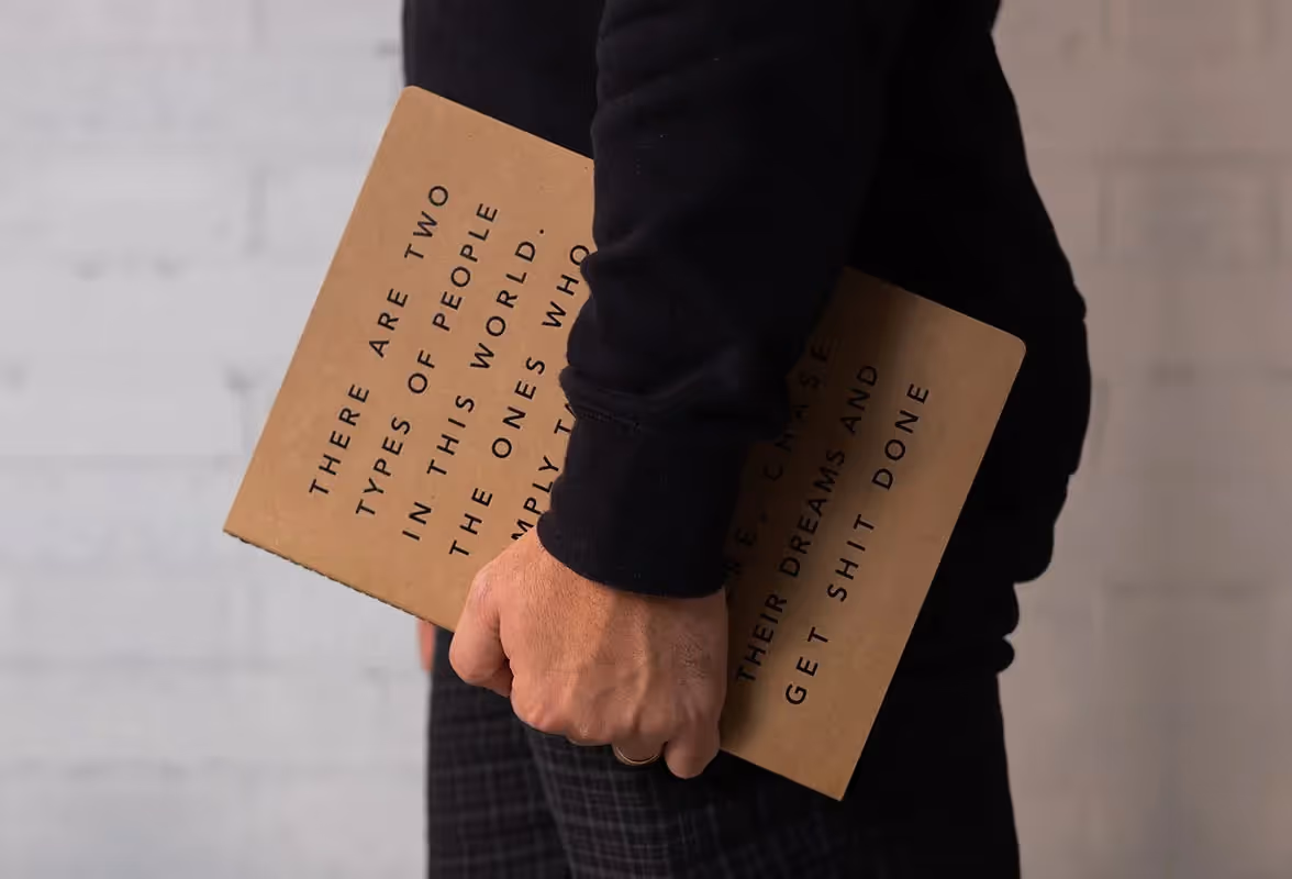 MiGoals journal product page with goal-setting philosophy on Shopify store