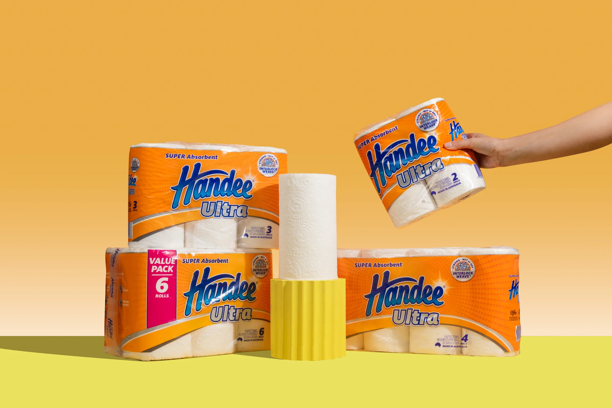 Handee paper towel brand product range - Shopify brand microsite by Flux Agency