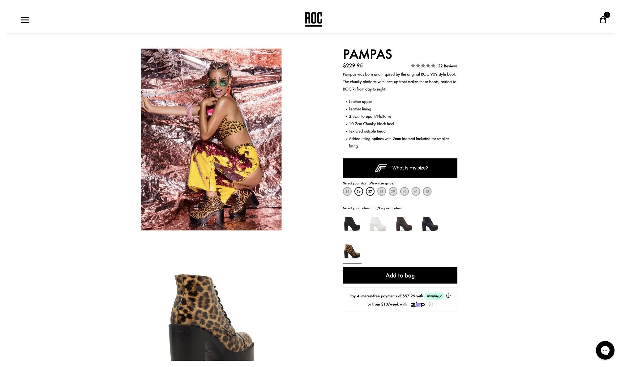 ROC Boots collection page showing unified inventory across dual-brand Shopify Plus store