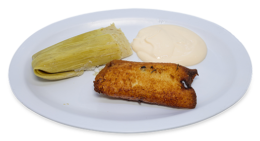 corn tamales with sour cream