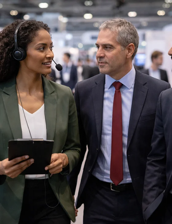 Intérprete em evento corporativo internacional
