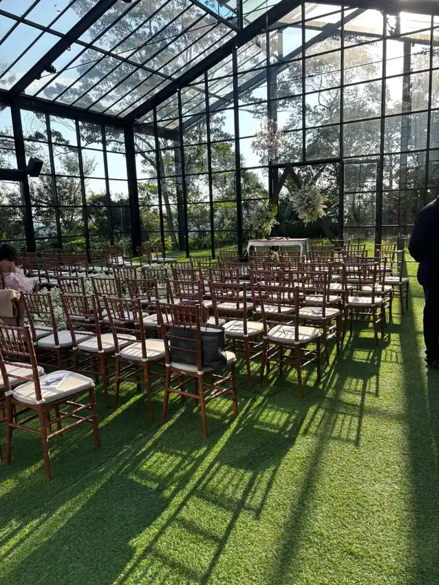 Bilingual English and Portuguese wedding translator providing professional interpretation during a wedding ceremony and celebration.