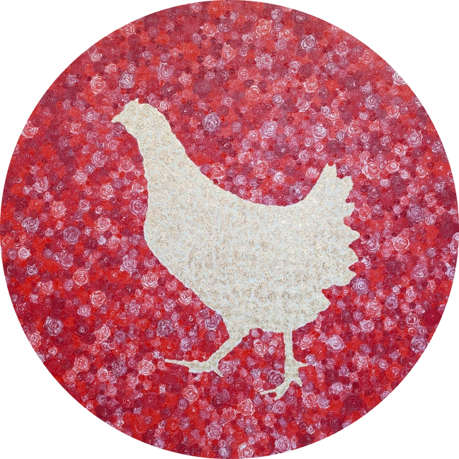Red circular TwiddleART artwork by Nala Kun