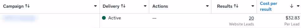 Client 3 - Showing report with higher lead count after restructuring Meta Ads.