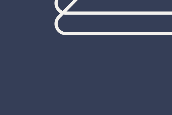White geometric lines intersecting on a dark blue background.