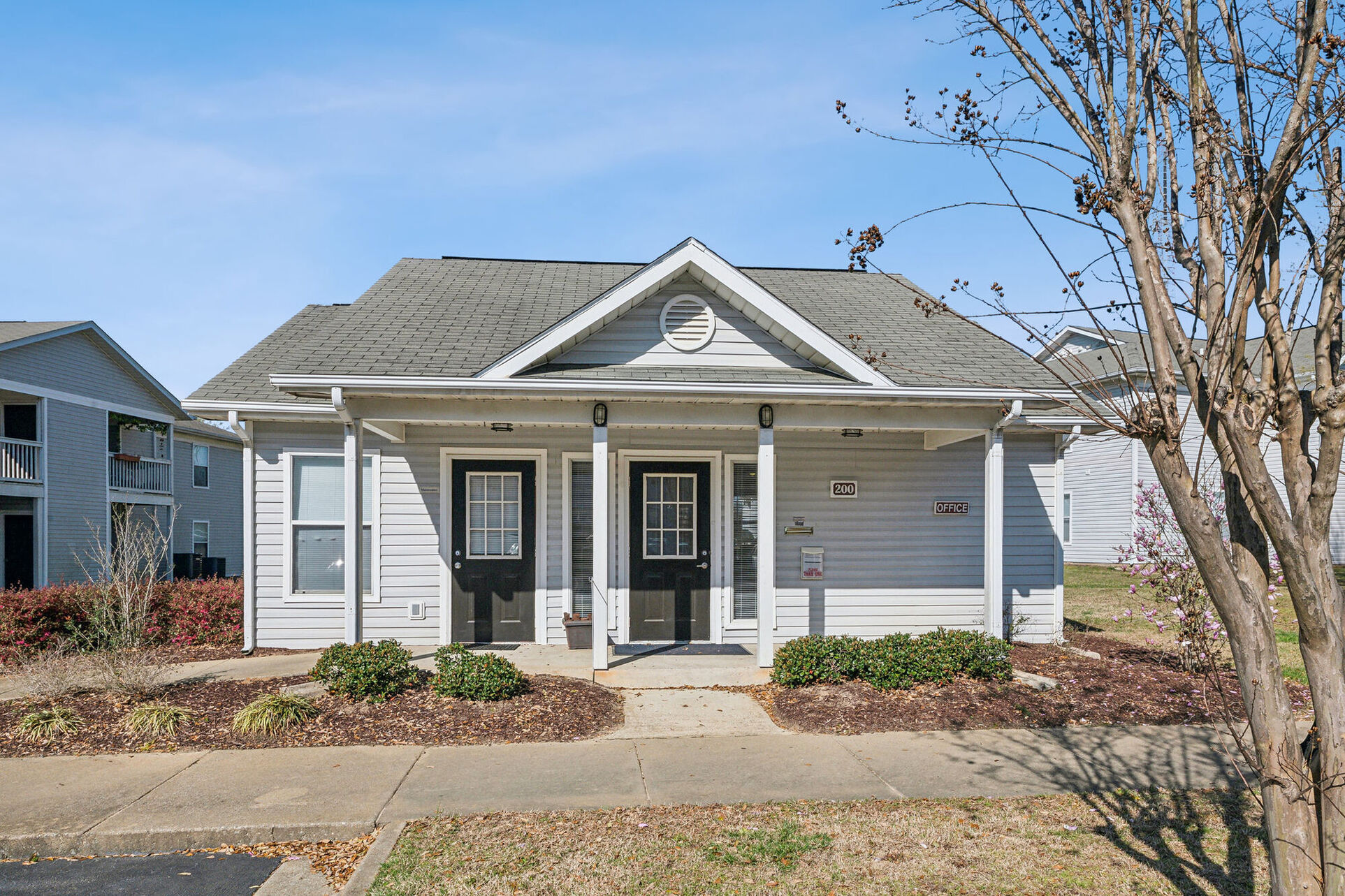 Leasing office exterior of the building