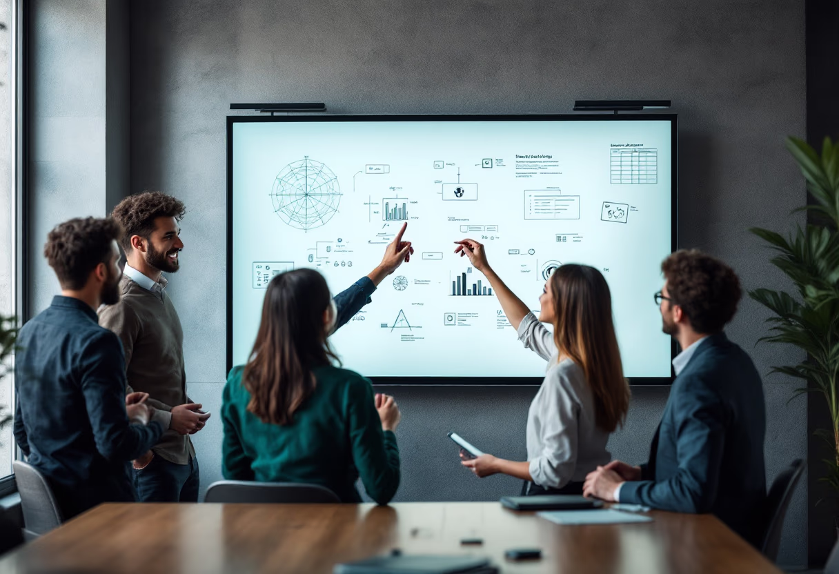 elegant social media strategy display