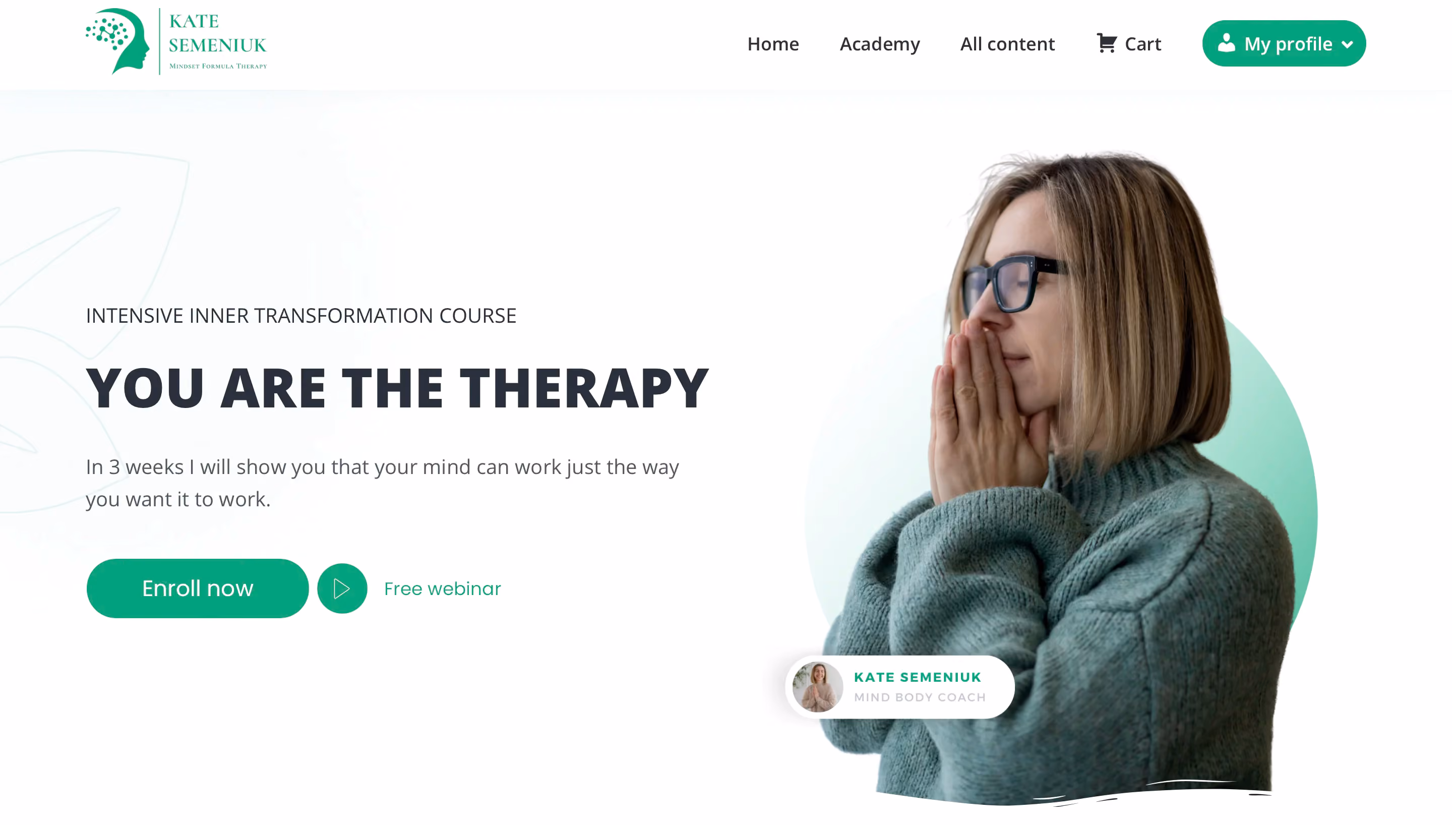 Online course dashboard