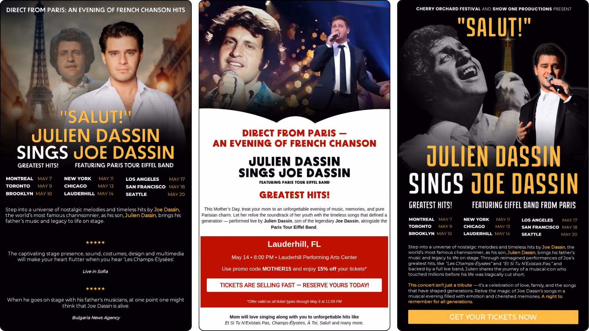 Julien Dassin promotional posts