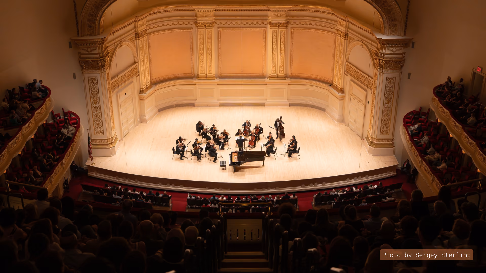 Vienna Royal Orchestra performing on the Carnegie Hall stage
