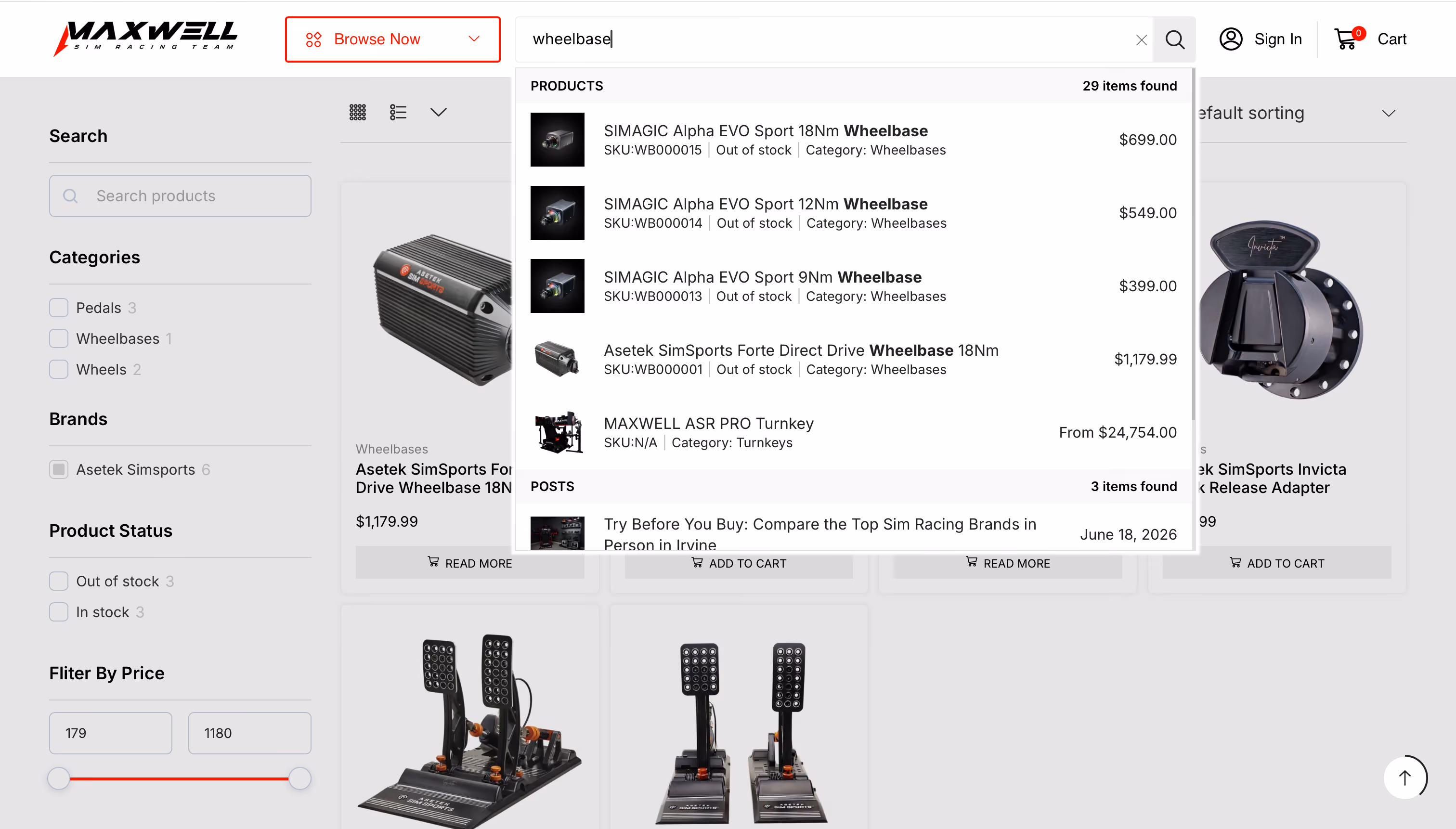 Maxwell equipment catalogue page
