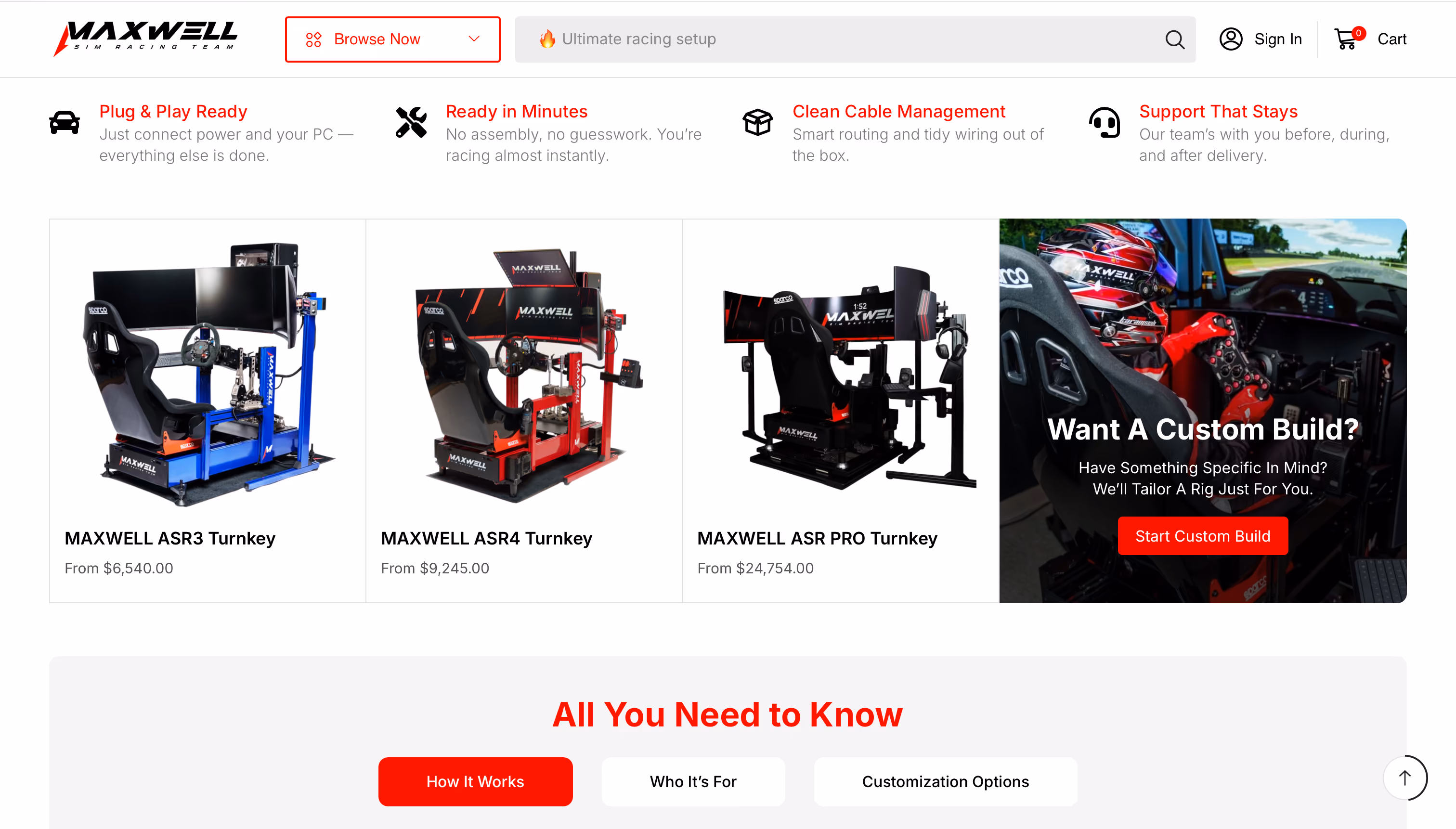 Maxwell e-commerce product grid