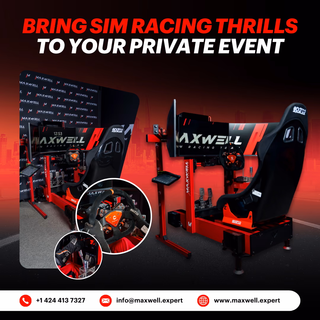Maxwell social ad for private racing events