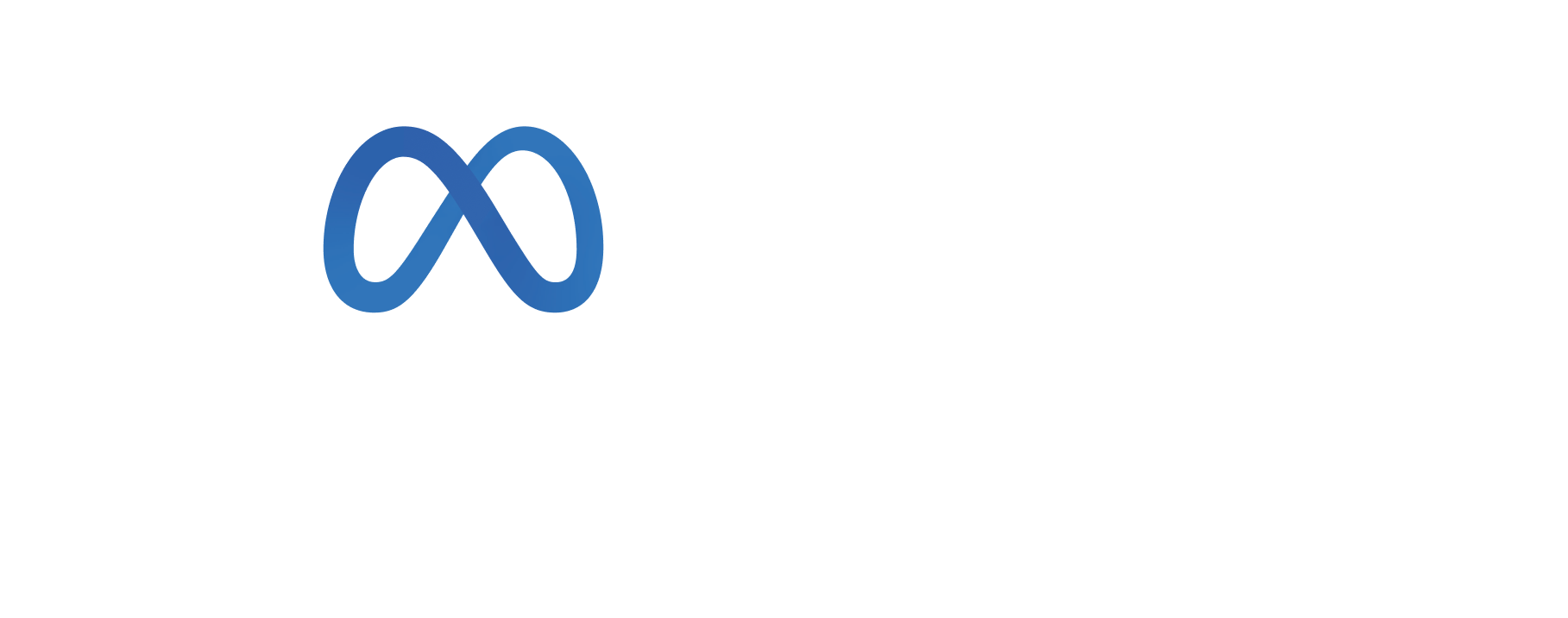 Meta logo with blue infinity symbol and the text 'Meta Business Partner' in white on black background.
