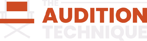 Red and white graphic design for the word Audition Technique