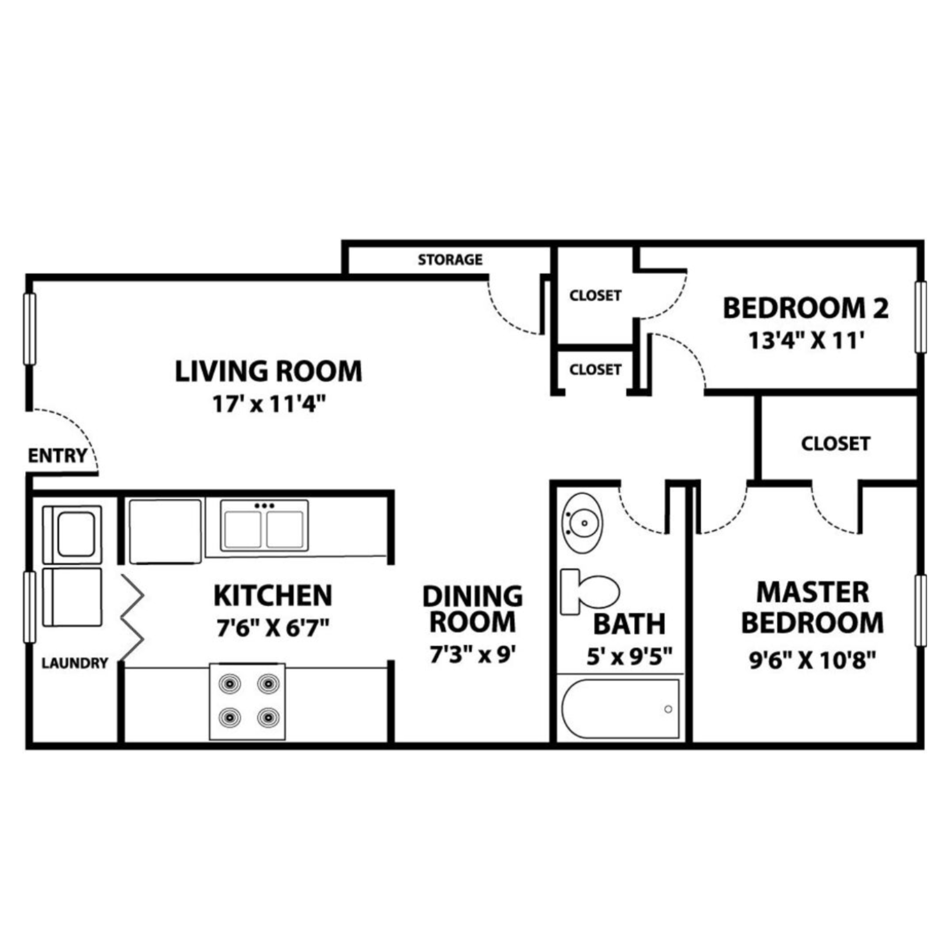 2 Bedroom layout