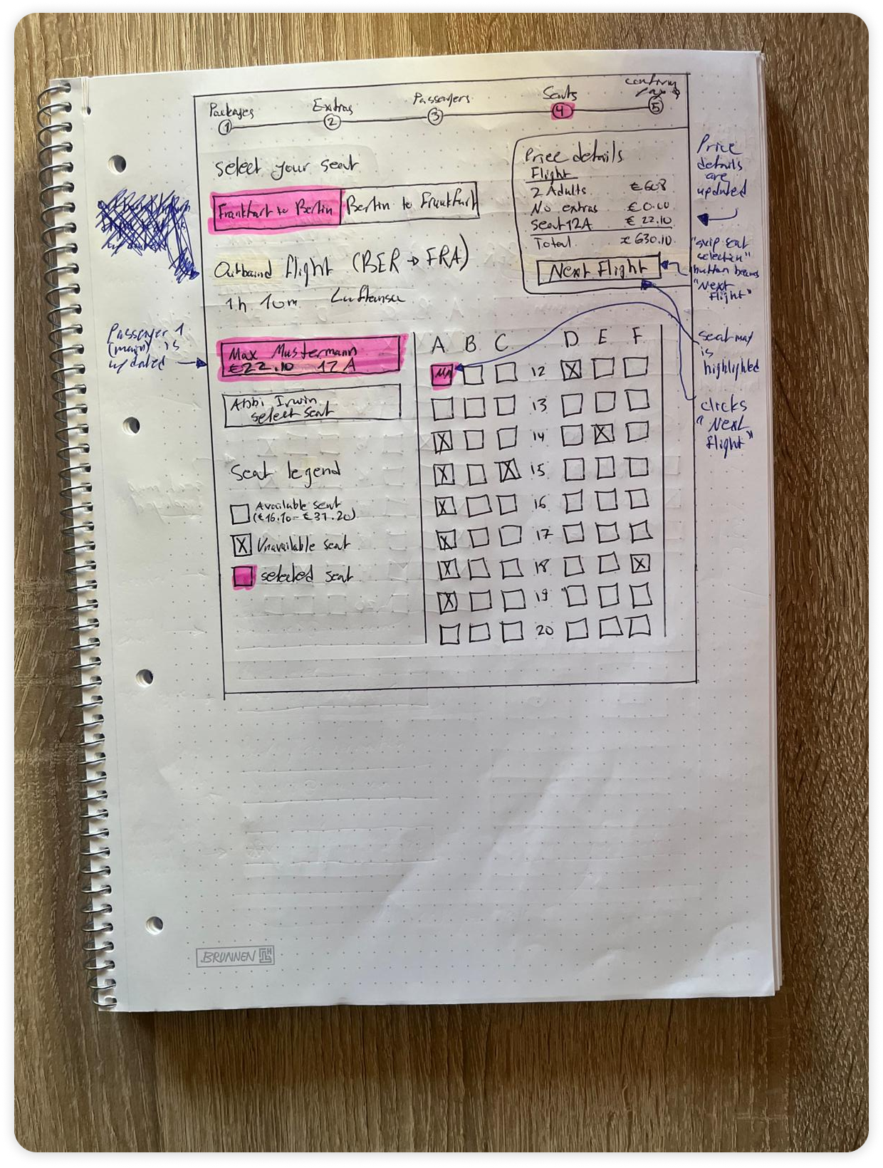 Seat page