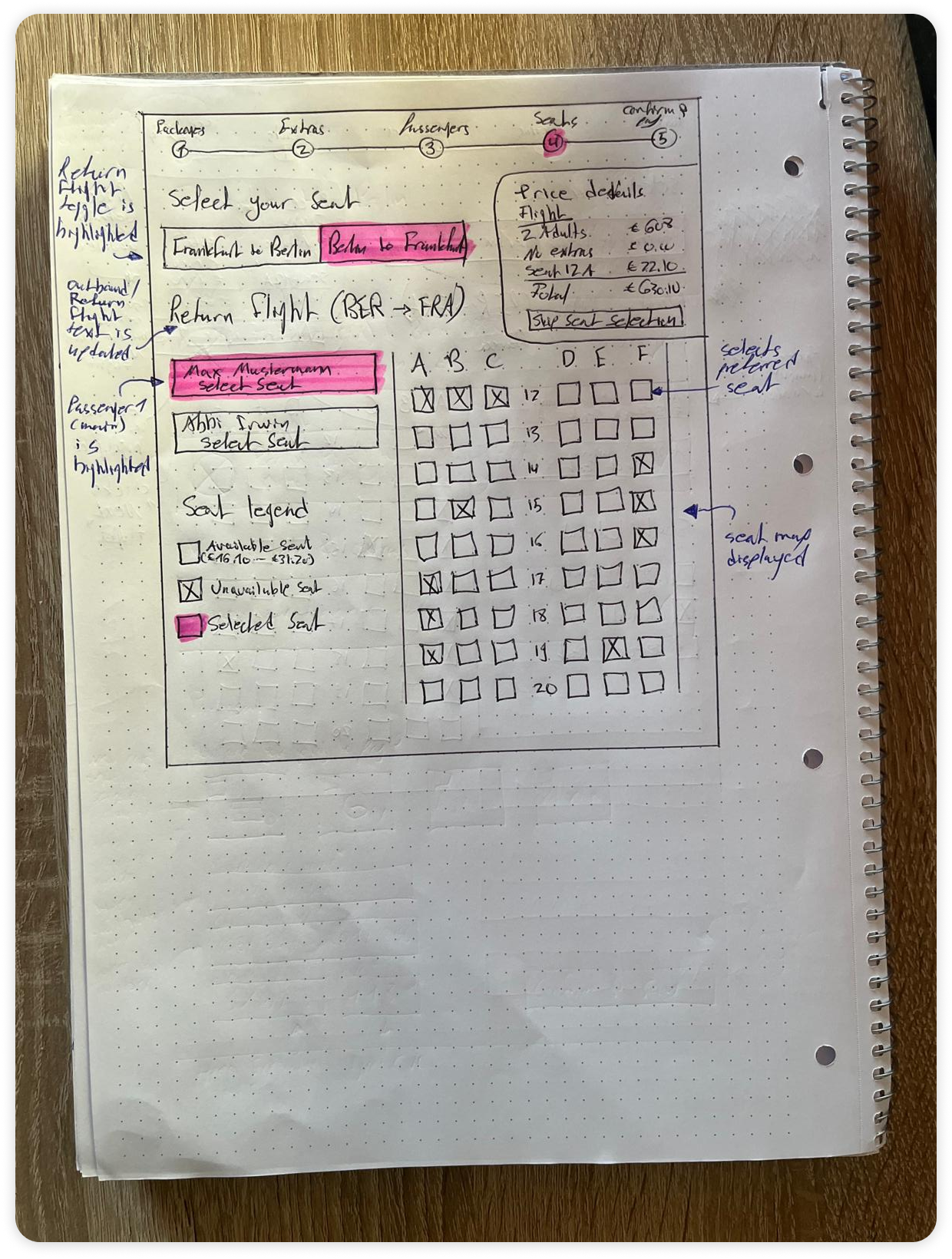 Seat page