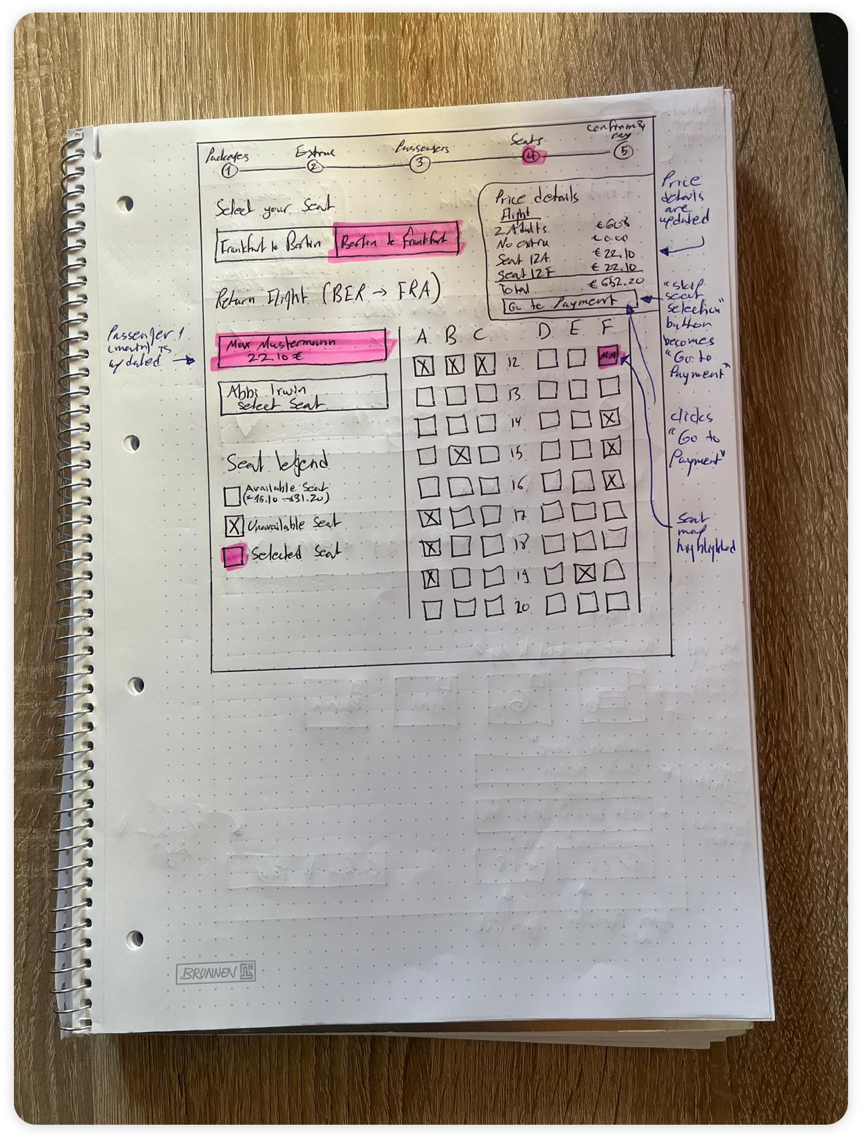 Seat page