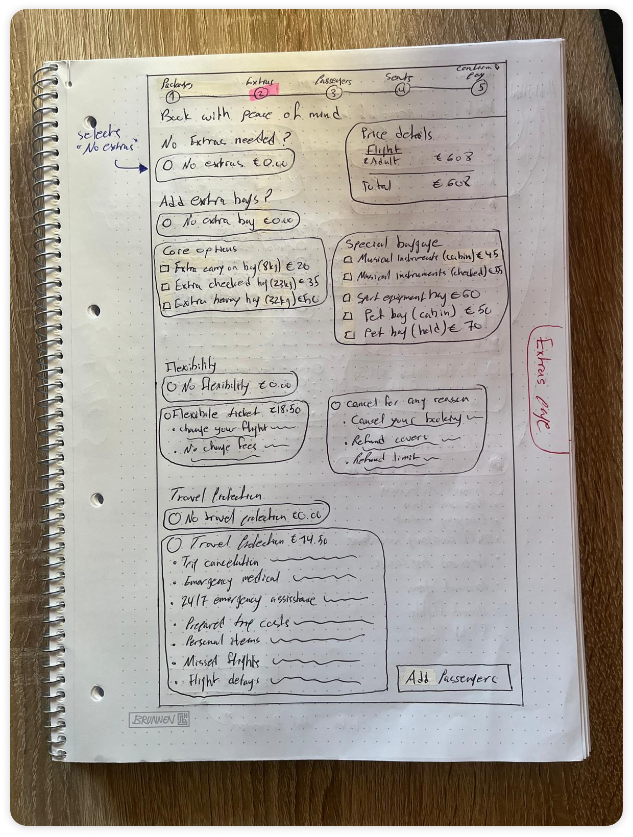Extras page