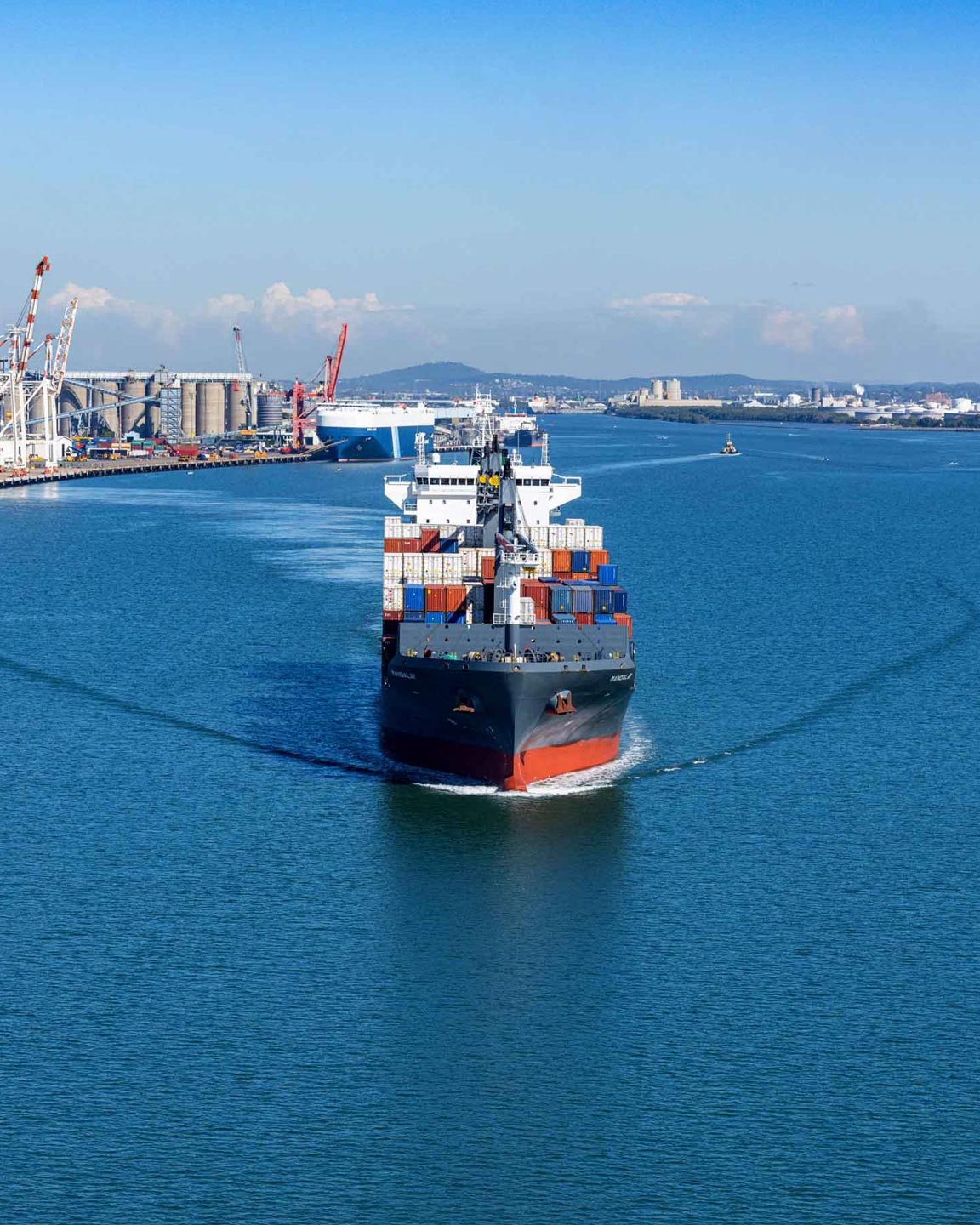 Port of Brisbane Aerial View of Ship