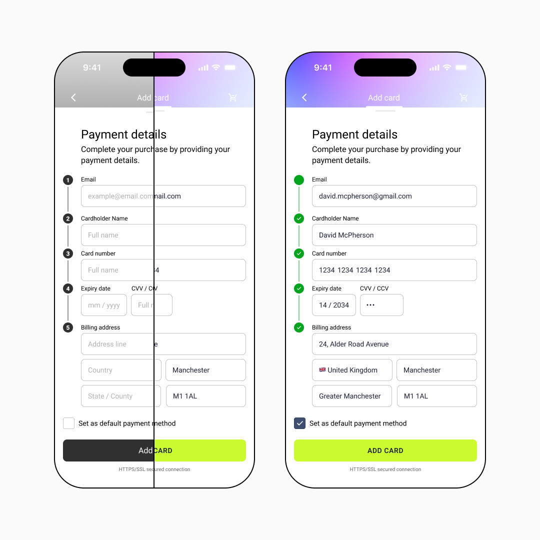 Payment UX Ui Page design - iPhone Frame 4