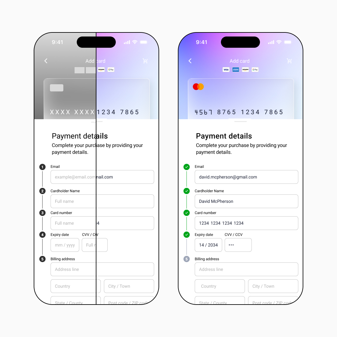 Payment UX Ui Page design - iPhone Frame 13