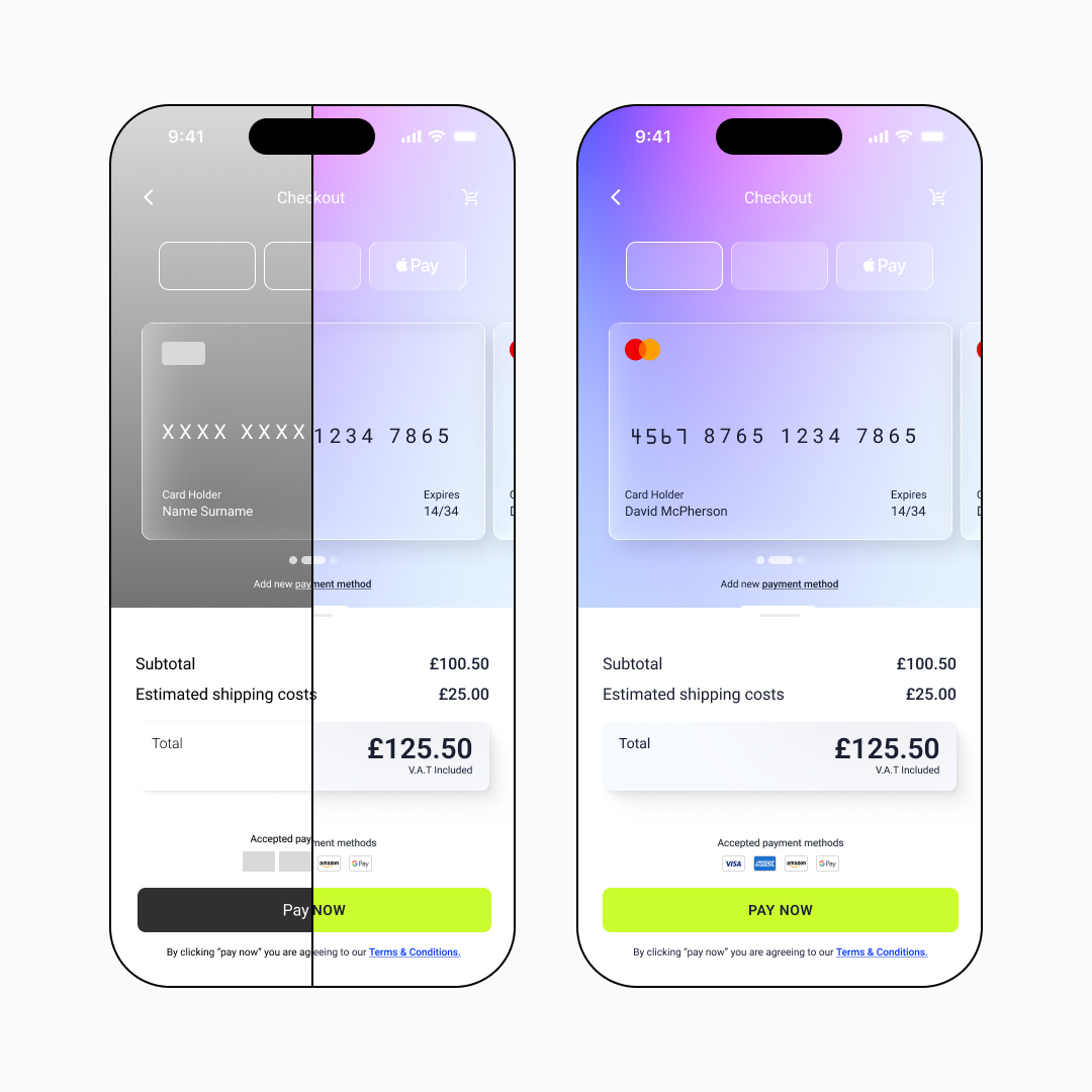 Payment UX Ui Page design - iPhone Frame 1
