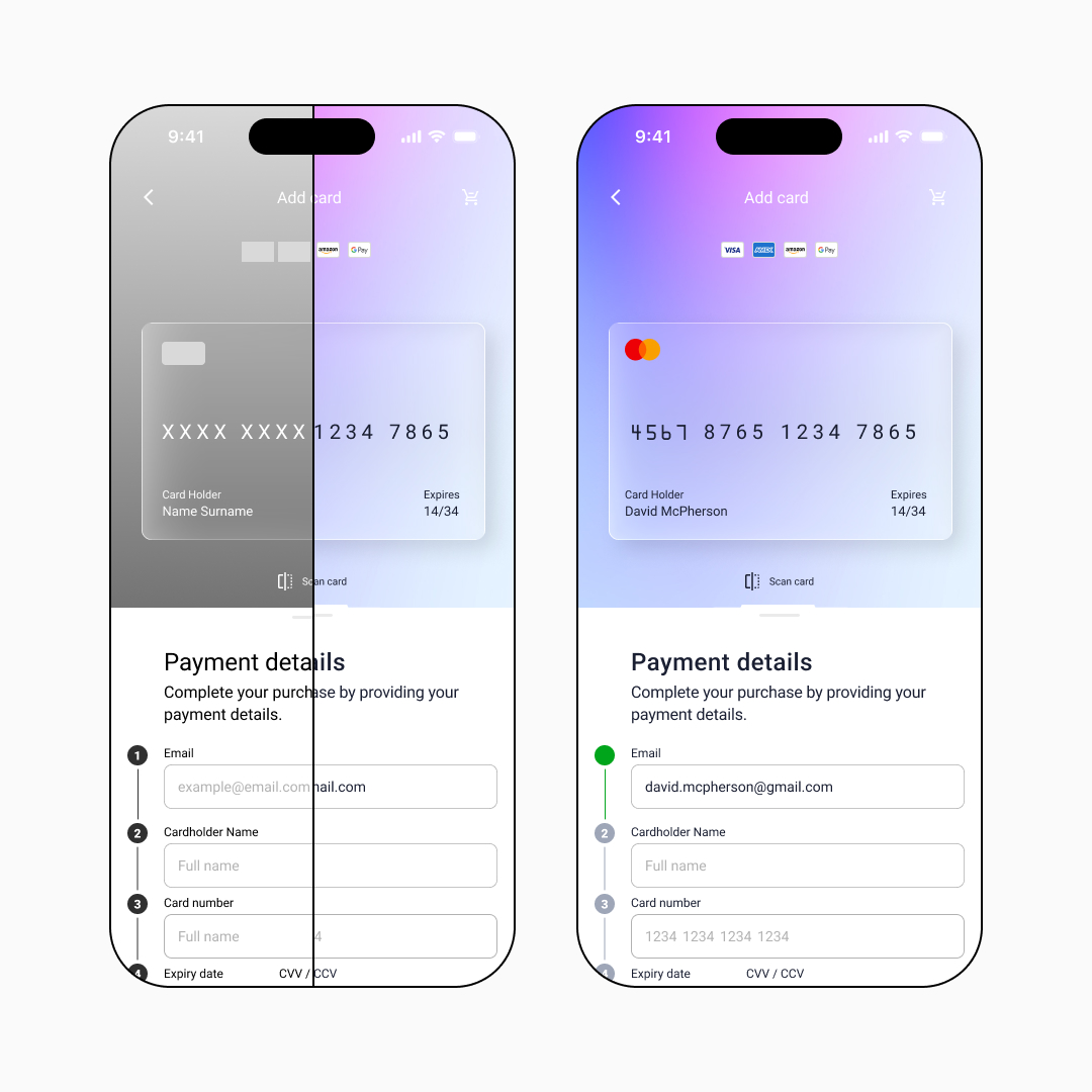 Payment UX Ui Page design - iPhone Frame 12