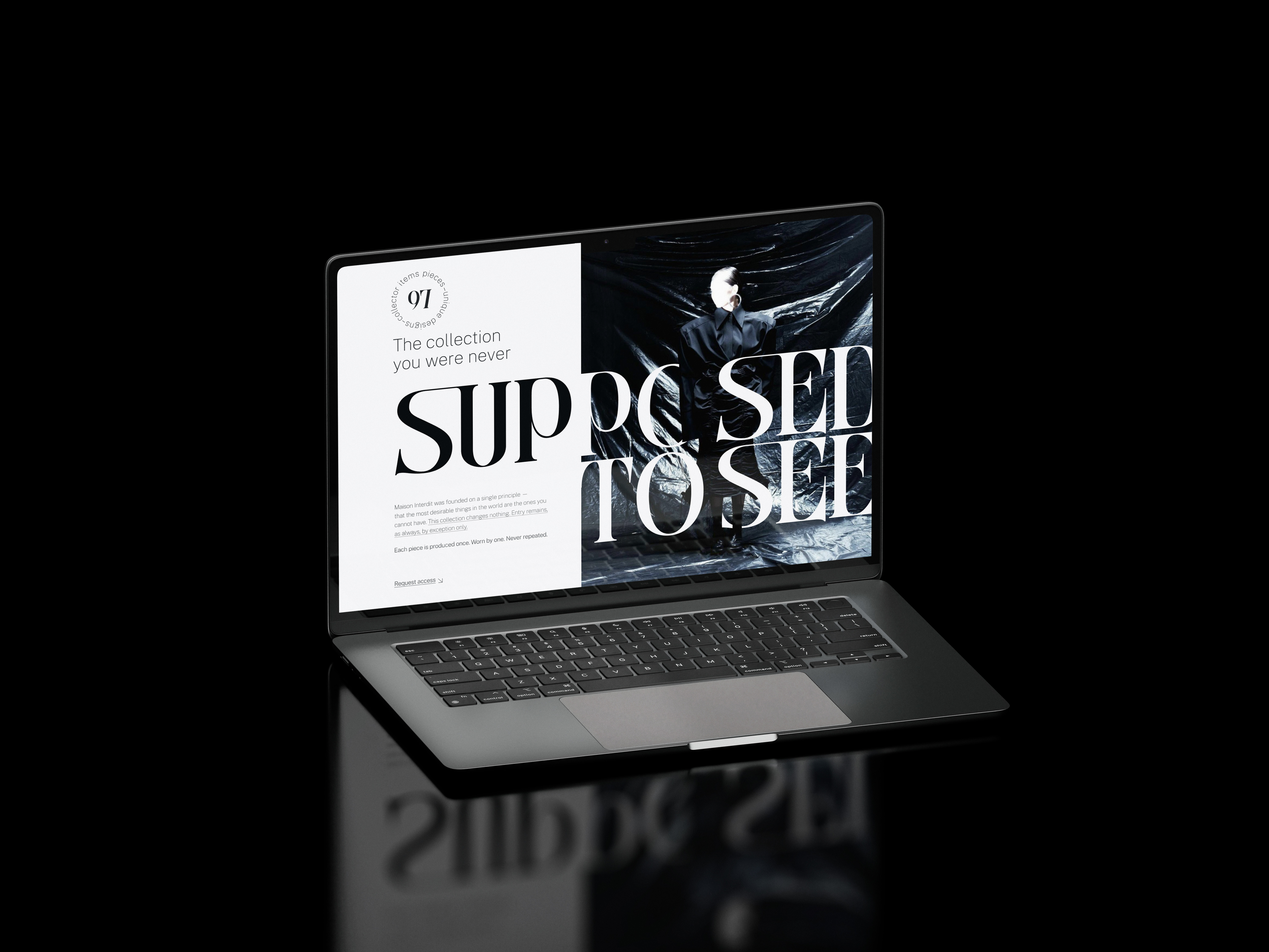 Landing page UX UI design in a laptop mockup