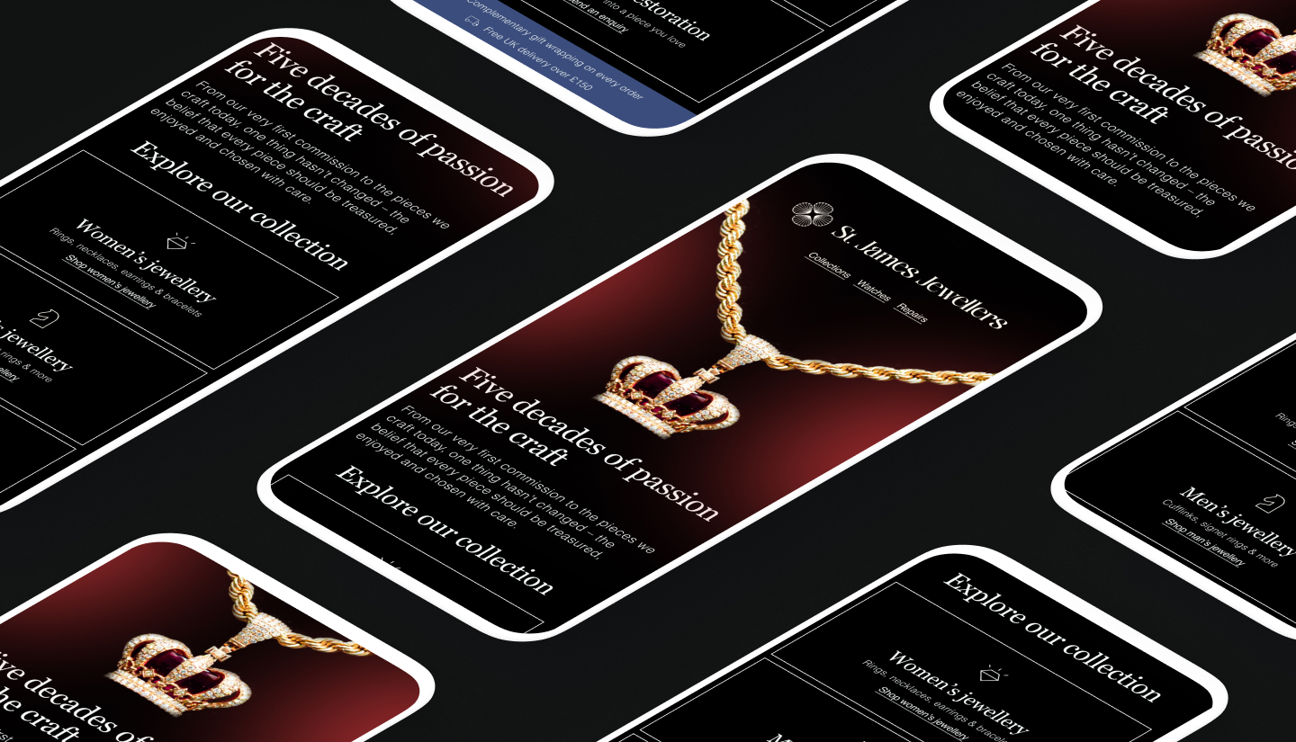 Second email mockup on mobile phone screen
