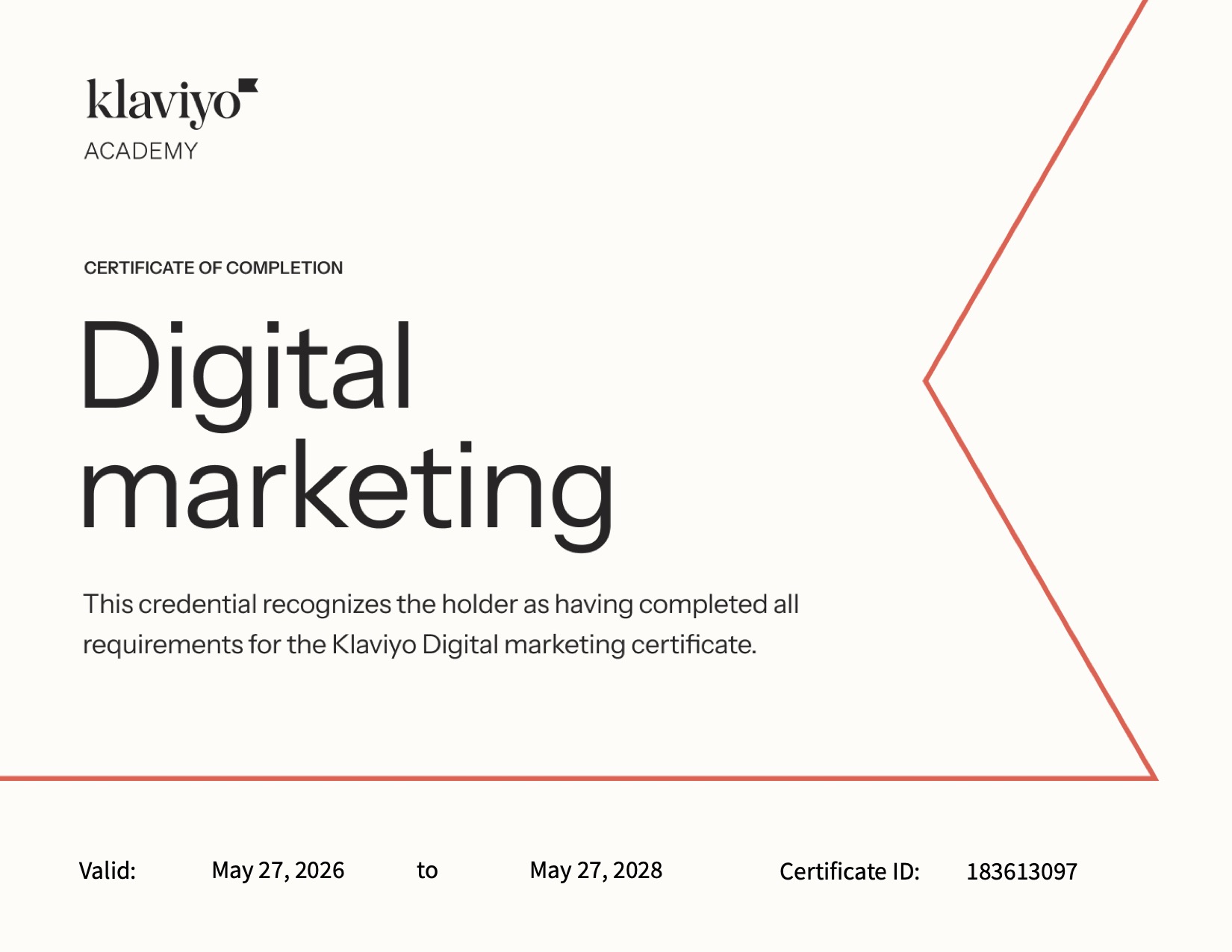 Klaviyo Digital Marketing Certification