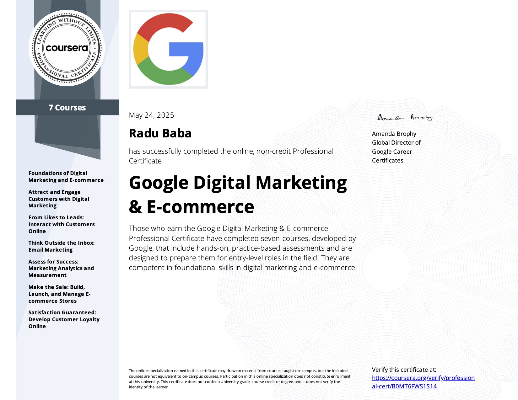 Google Digital Marketing Certification