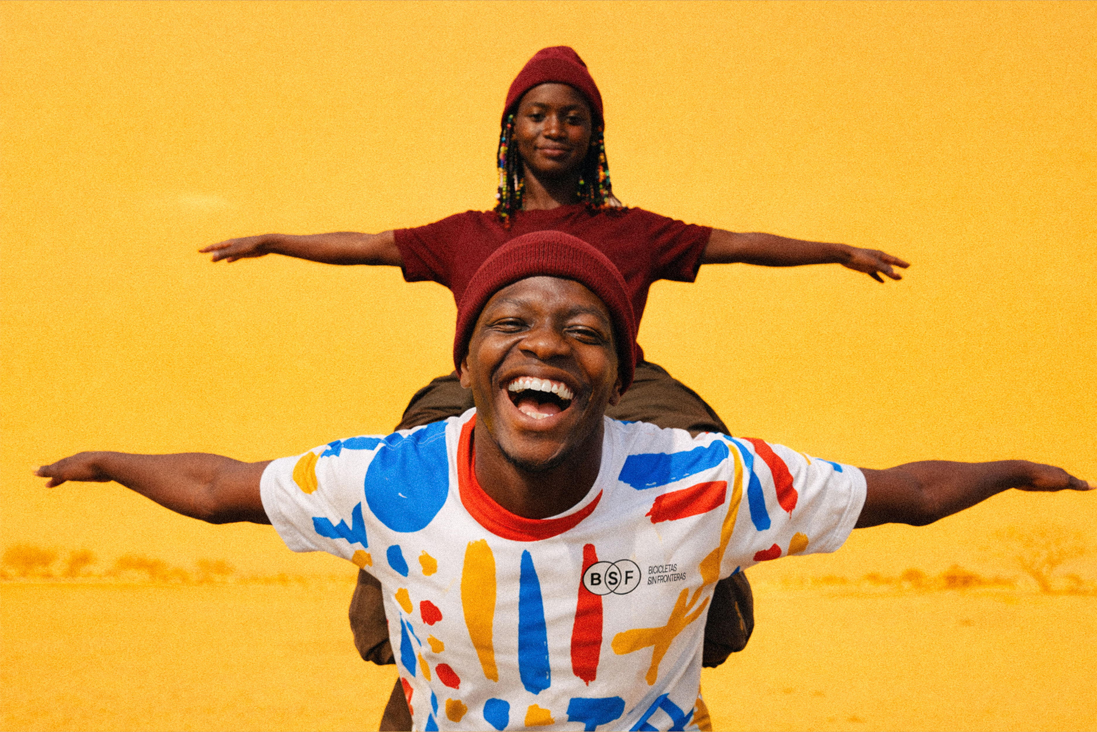 Cyclists Without Borders NGO campaign image showing community and cycling culture