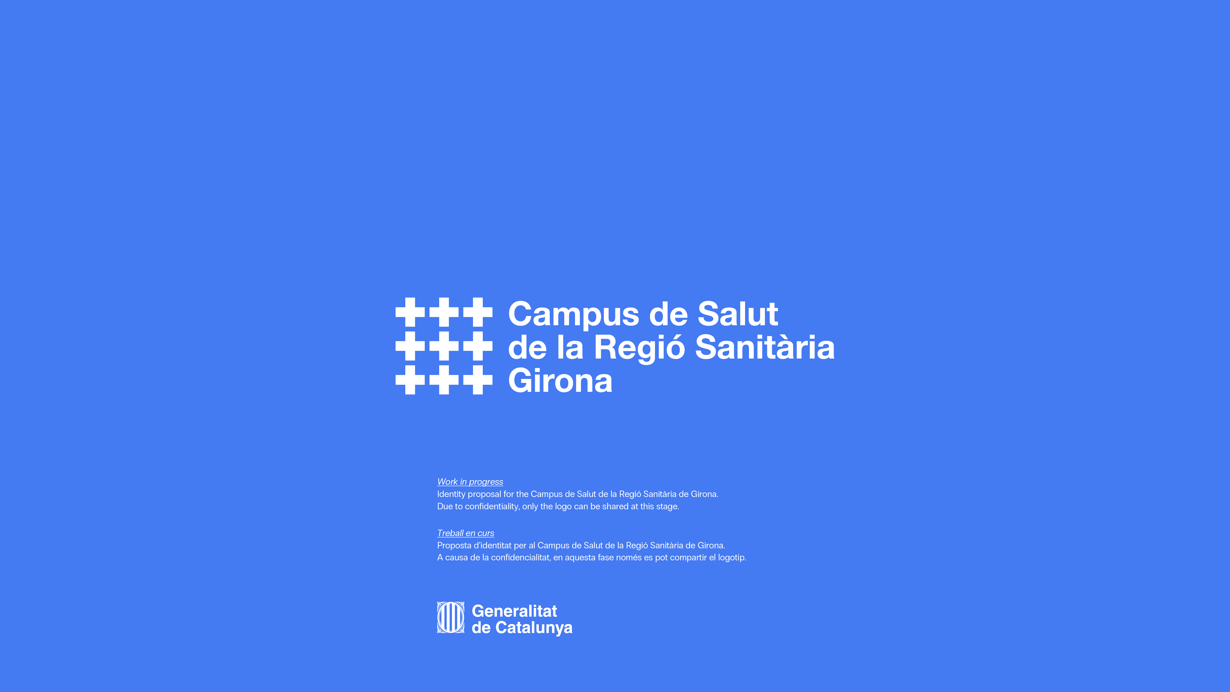 Logo proposal for the Campus de Salut de la Regió Sanitària de Girona healthcare project
