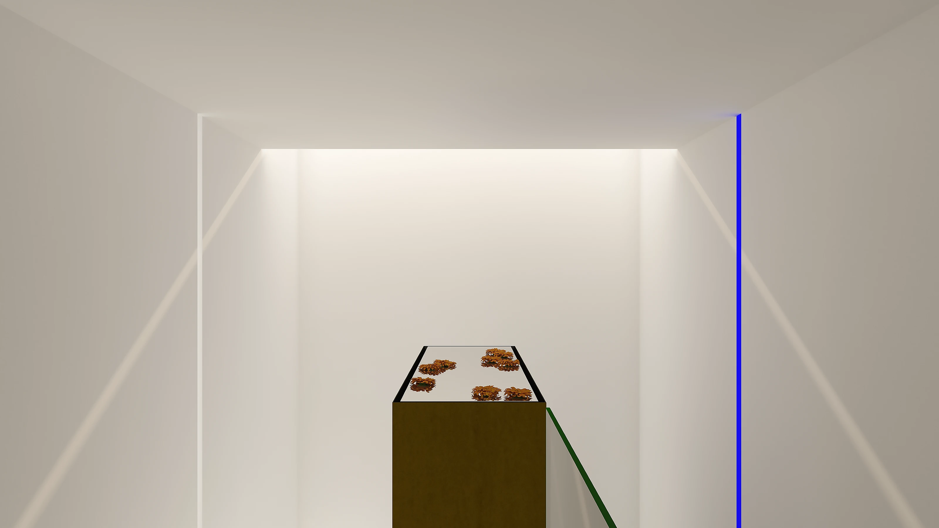 Stair core with morning sun.